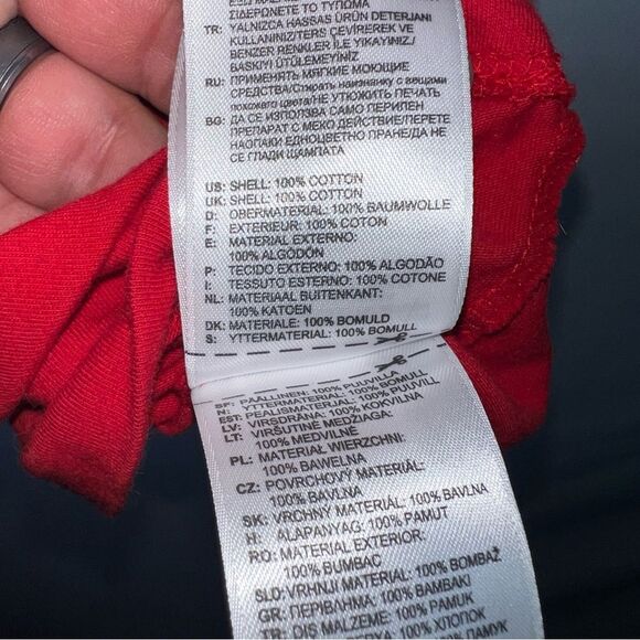 Adidas Three Blue Stripe Great Britain Red Short Sleeve Tee 0626 - Picture 7 of 10